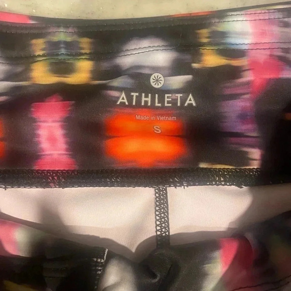 Athleta Speed Sonar Full Length Multicolor Tight Leggings - Size Small - Picture 7 of 7